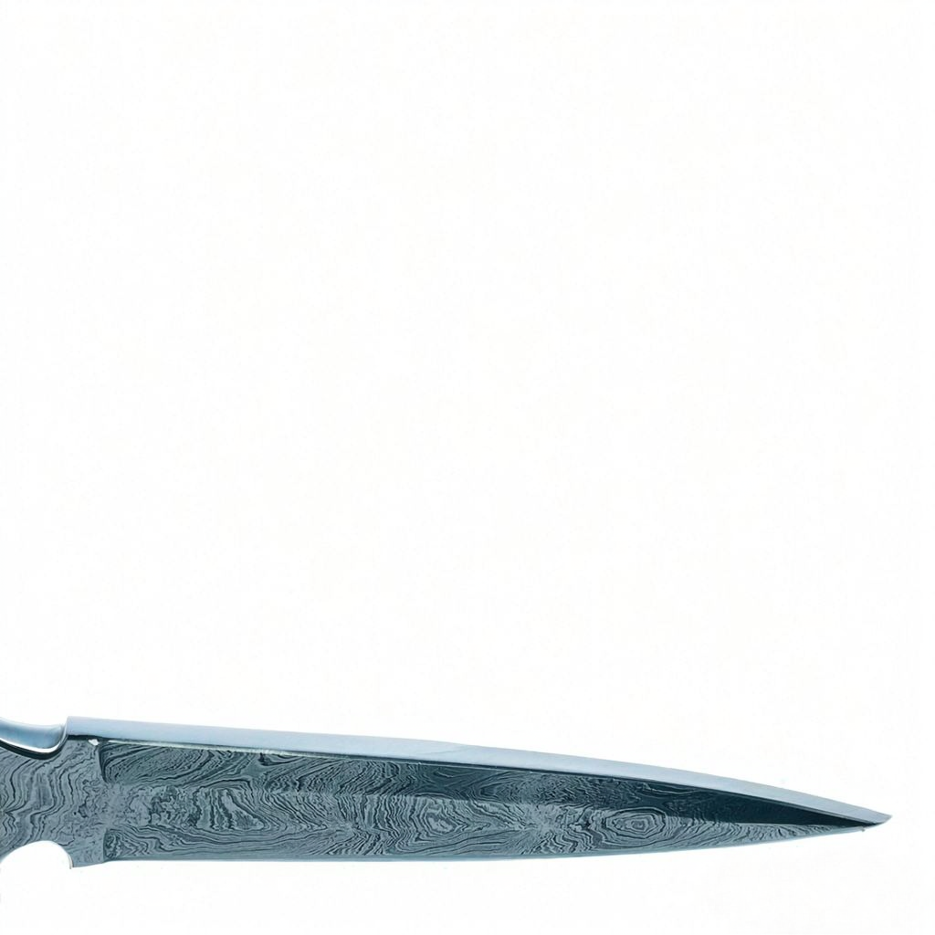 Damascus Steel Hunting Knife – Multi-Color Wood Handle with Damascus Guard