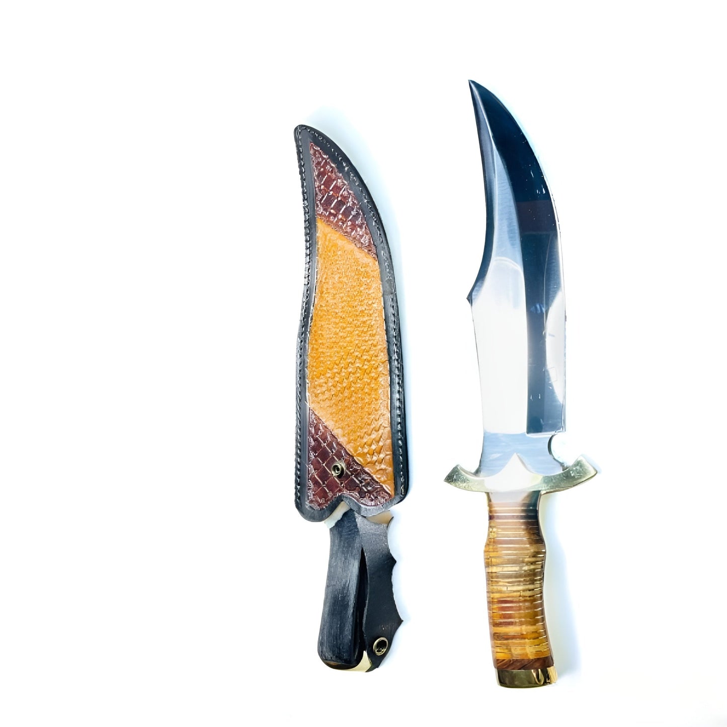Custom Handmade D2 Tool Steel Bowie Knife – Substantial Hunting & Survival Knife with Leather Sheath