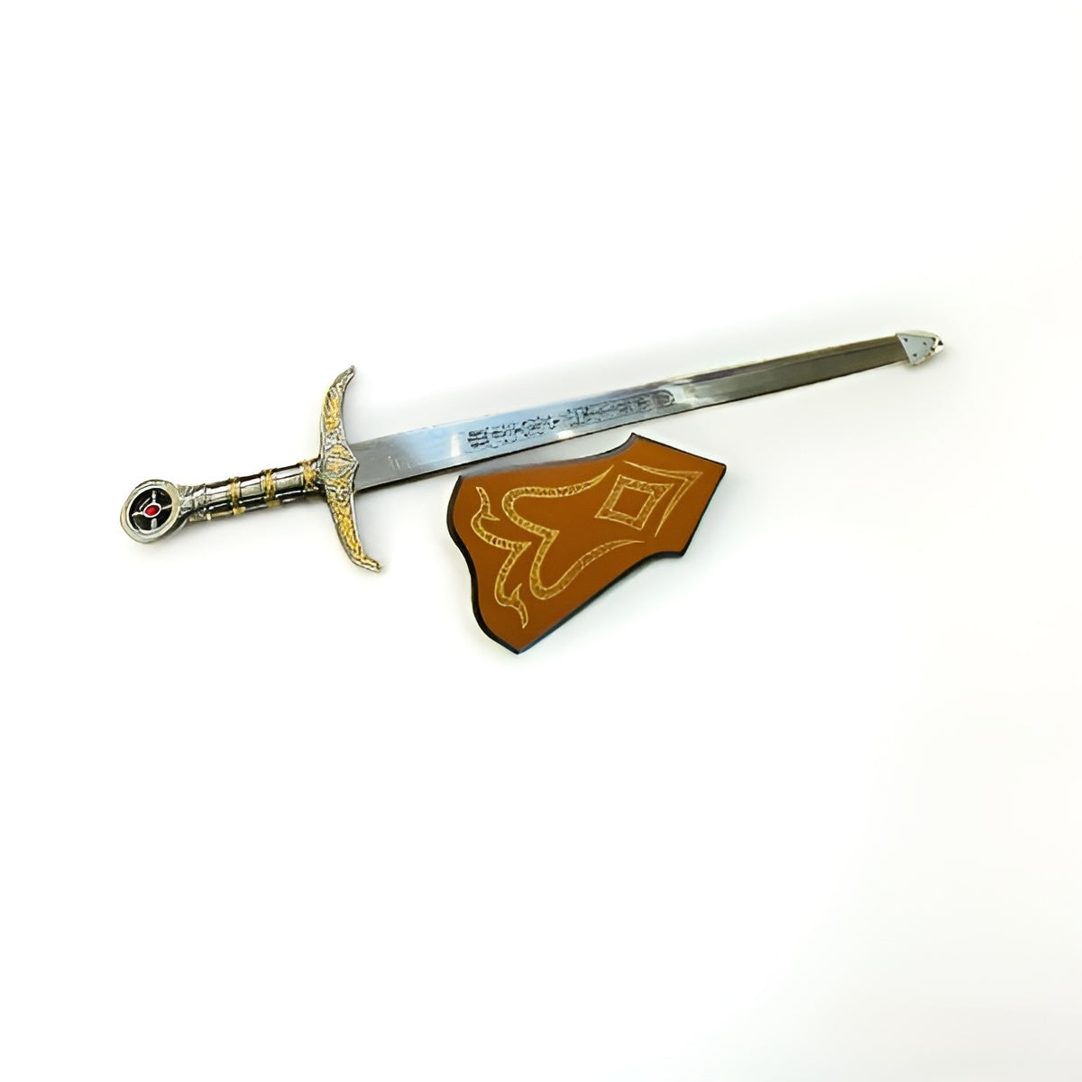 Elegant Fantasy Sword with Decorative Hilt and Shield – Collector's Edition