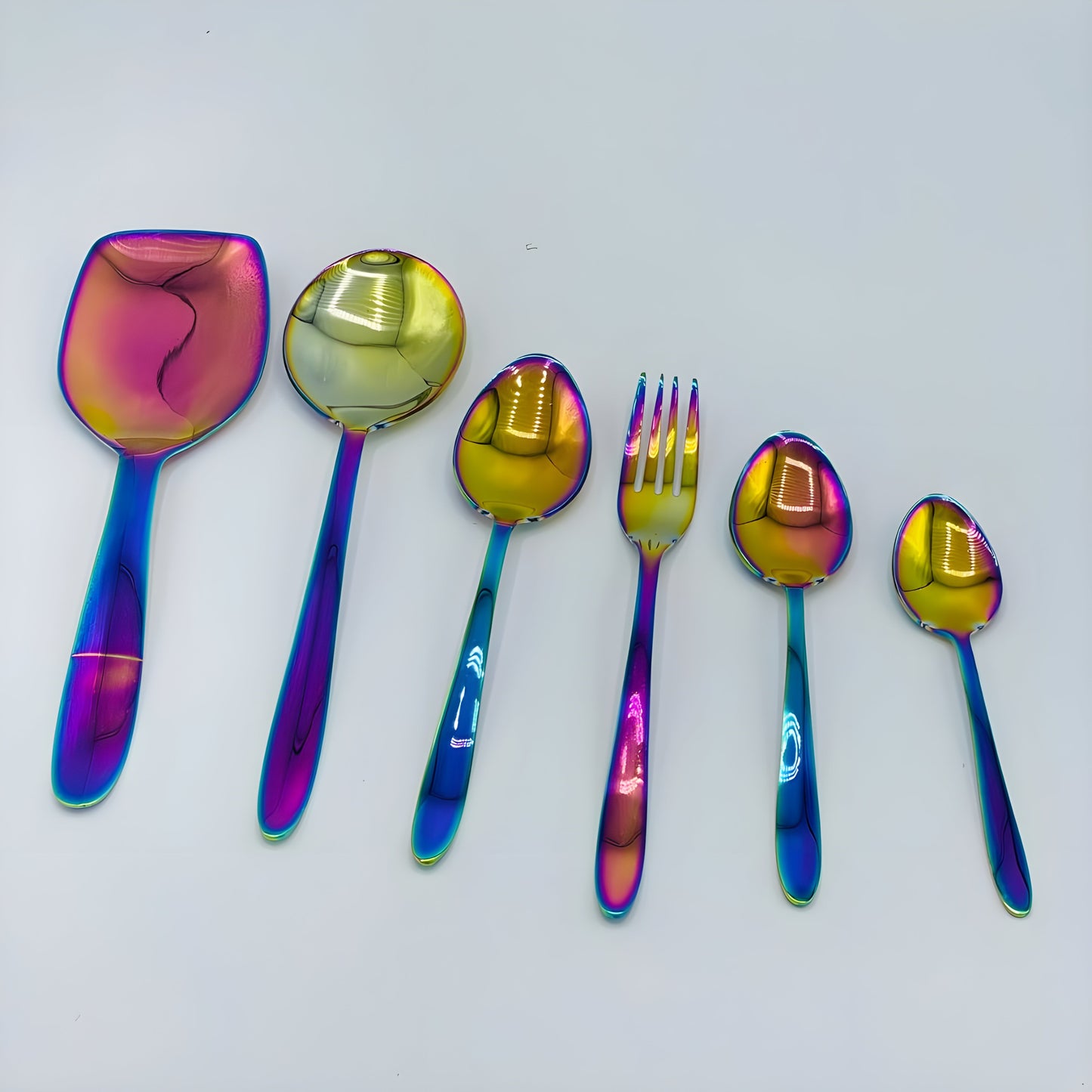 4 Persons set - Multicolor Silverware Set Silverware Flatware Cutlery Set, Stainless Steel Utensils Service