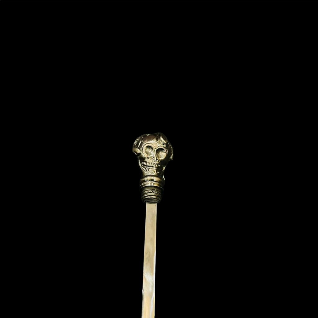 Ornate Skull Handle Walking Cane