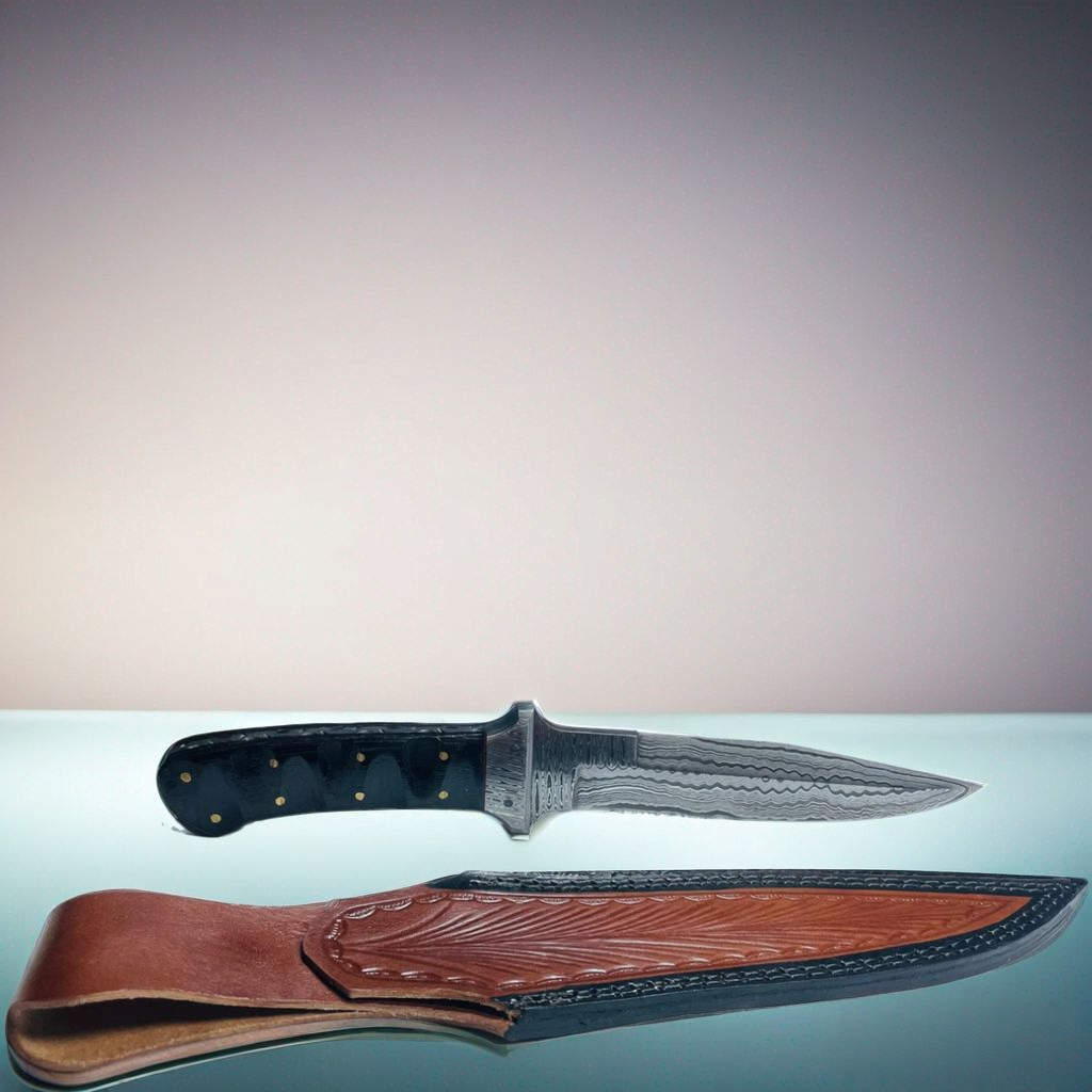 Custom Handmade Damascus Steel Cypress Shiromashero-Style Knife