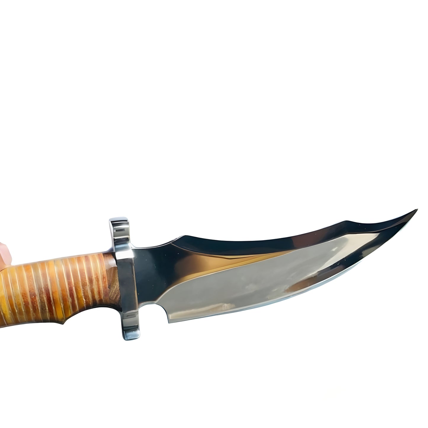 Colossal Custom Handmade D2 Tool Steel Bowie Knife – Hunting & Survival Knife with Leather Sheath