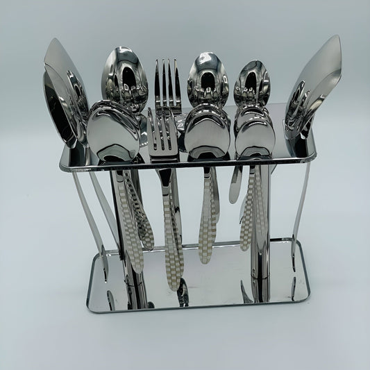 4 Persons set - Elegant Exclusive Laser Stainless Steel Cutlery Set
