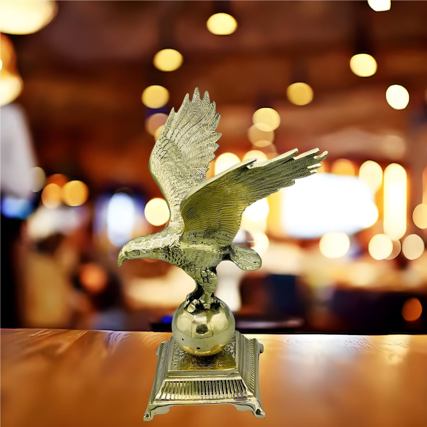 Majestic Brass Eagle Sculpture