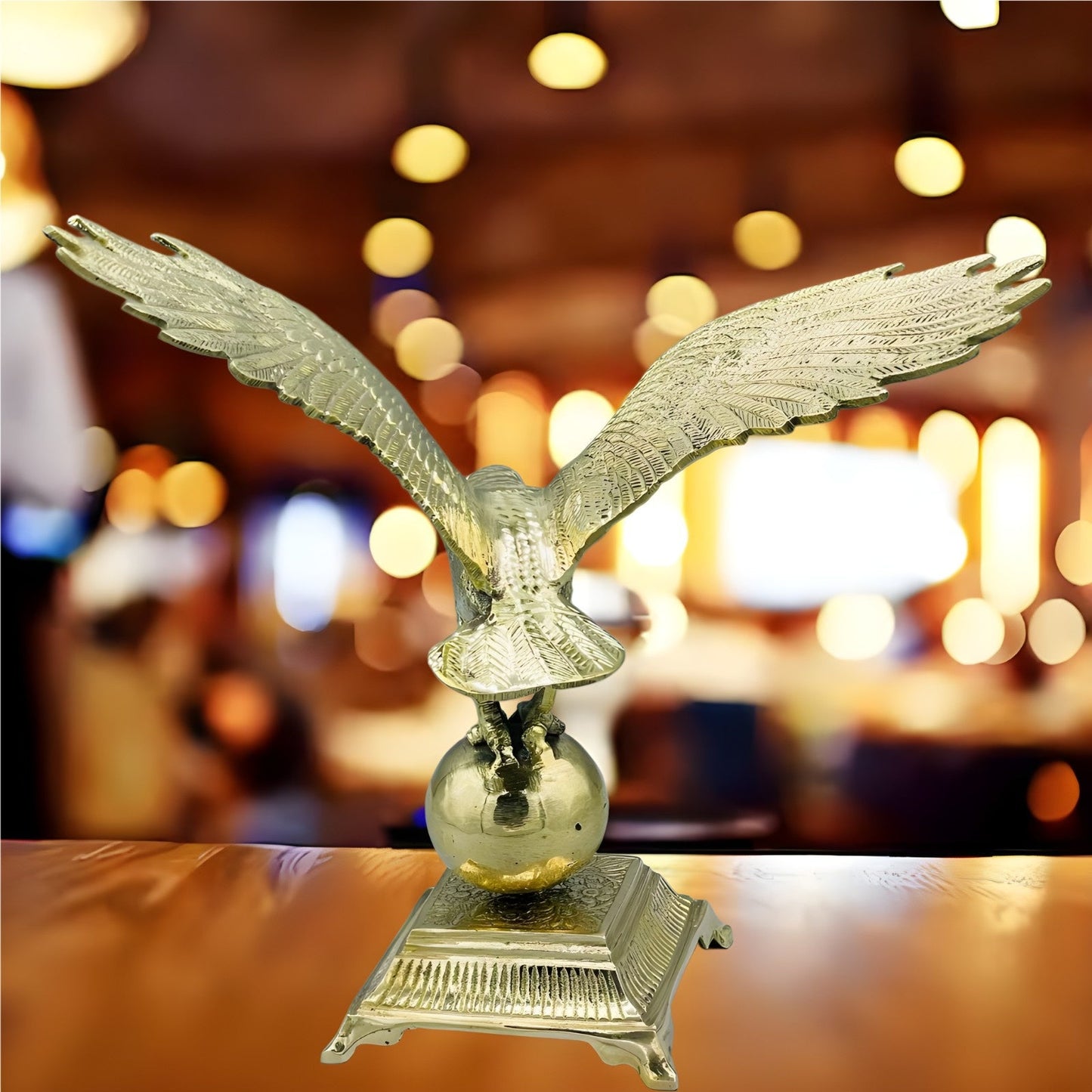 Majestic Brass Eagle Sculpture