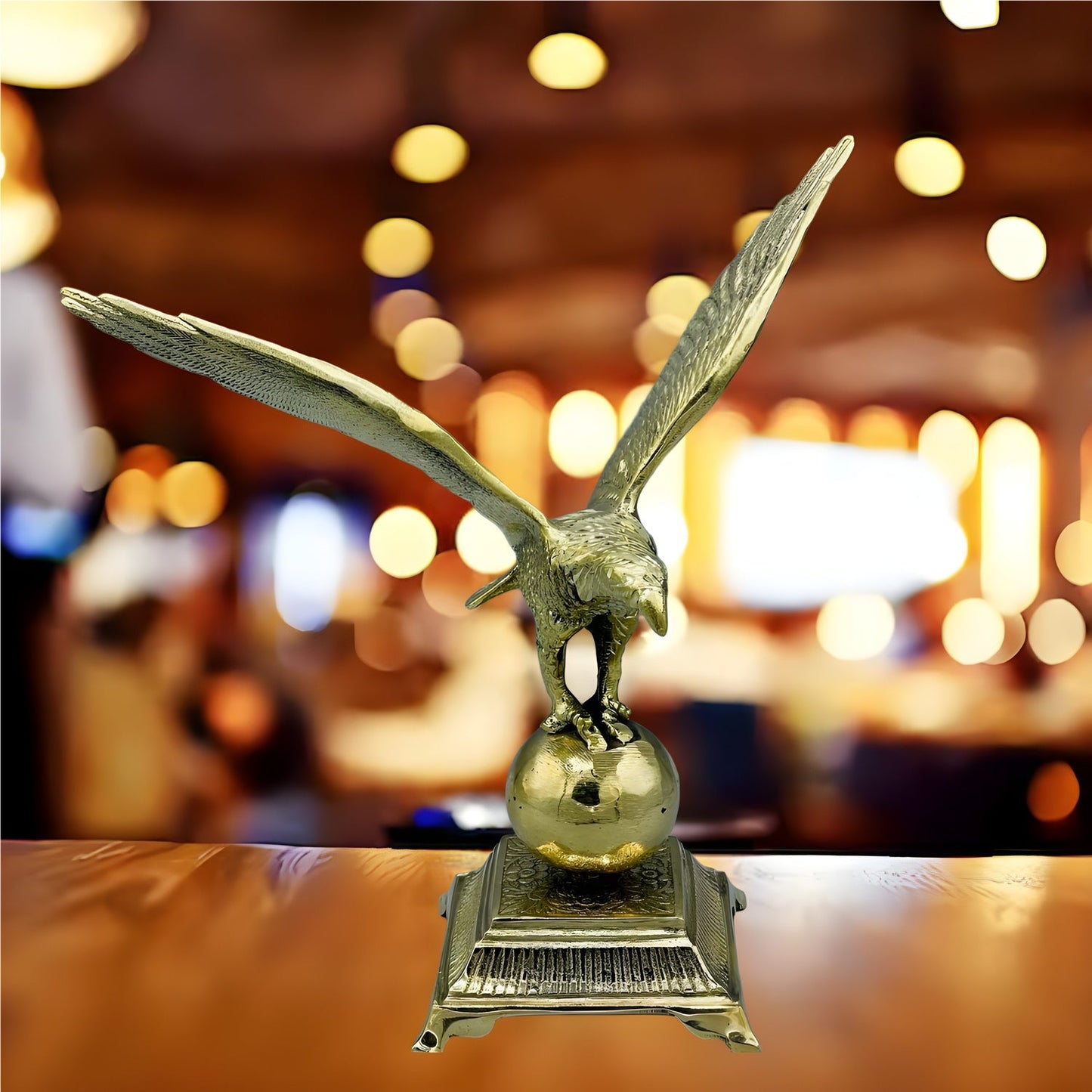 Majestic Brass Eagle Sculpture