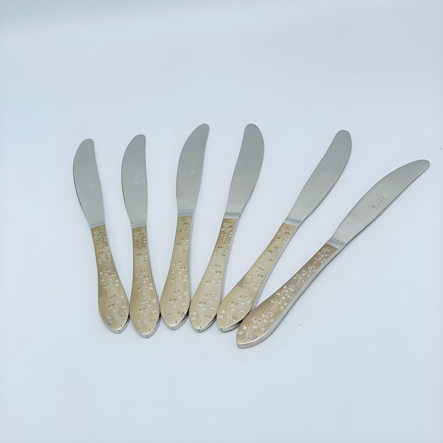 12 Persons set - Floral Laser Engraving Design