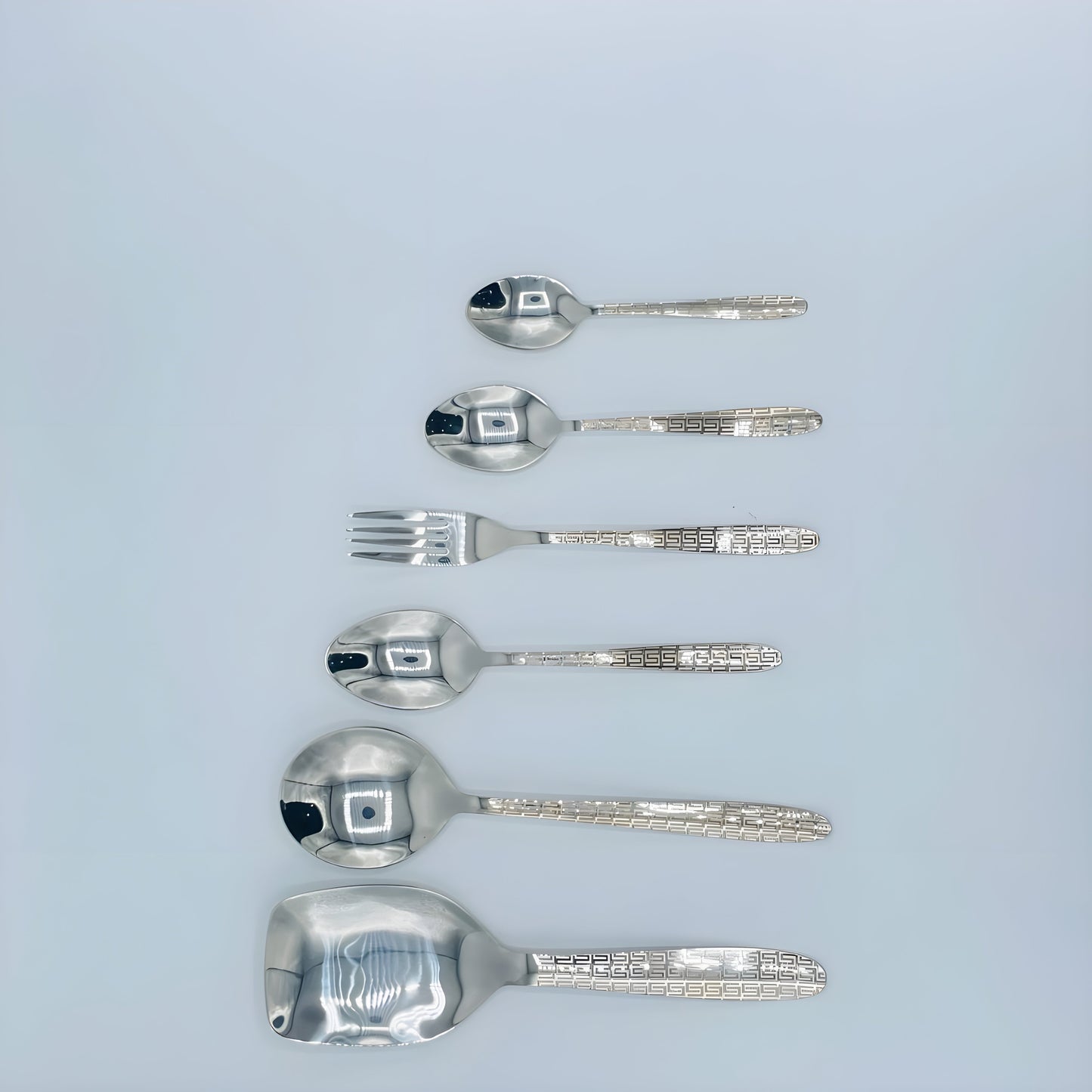 4 Persons set - Royal Luxe Gold Laser-Design Silverware