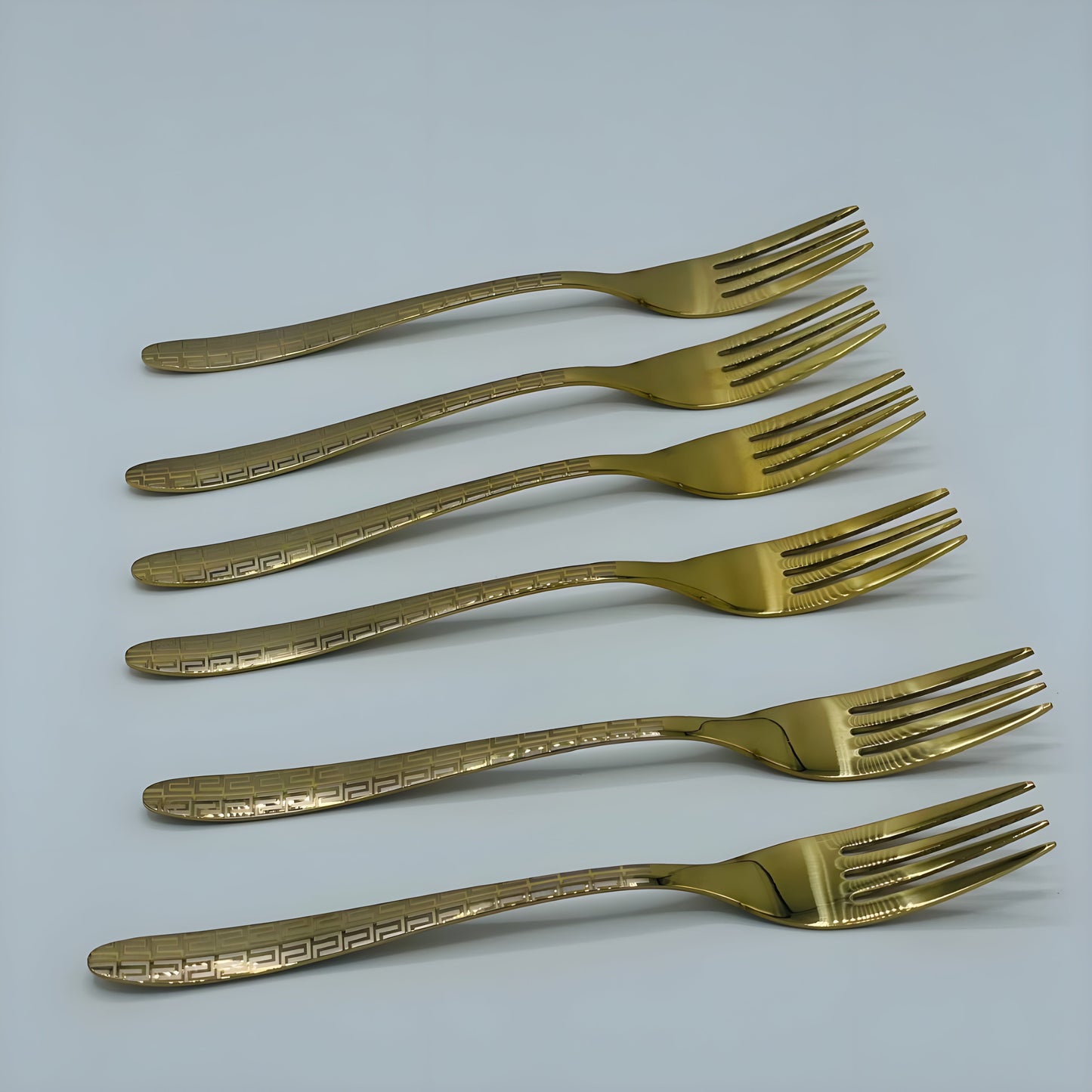 4 Persons set - Premium Stainless Steel Dining Cutlery Set Golden Lazer