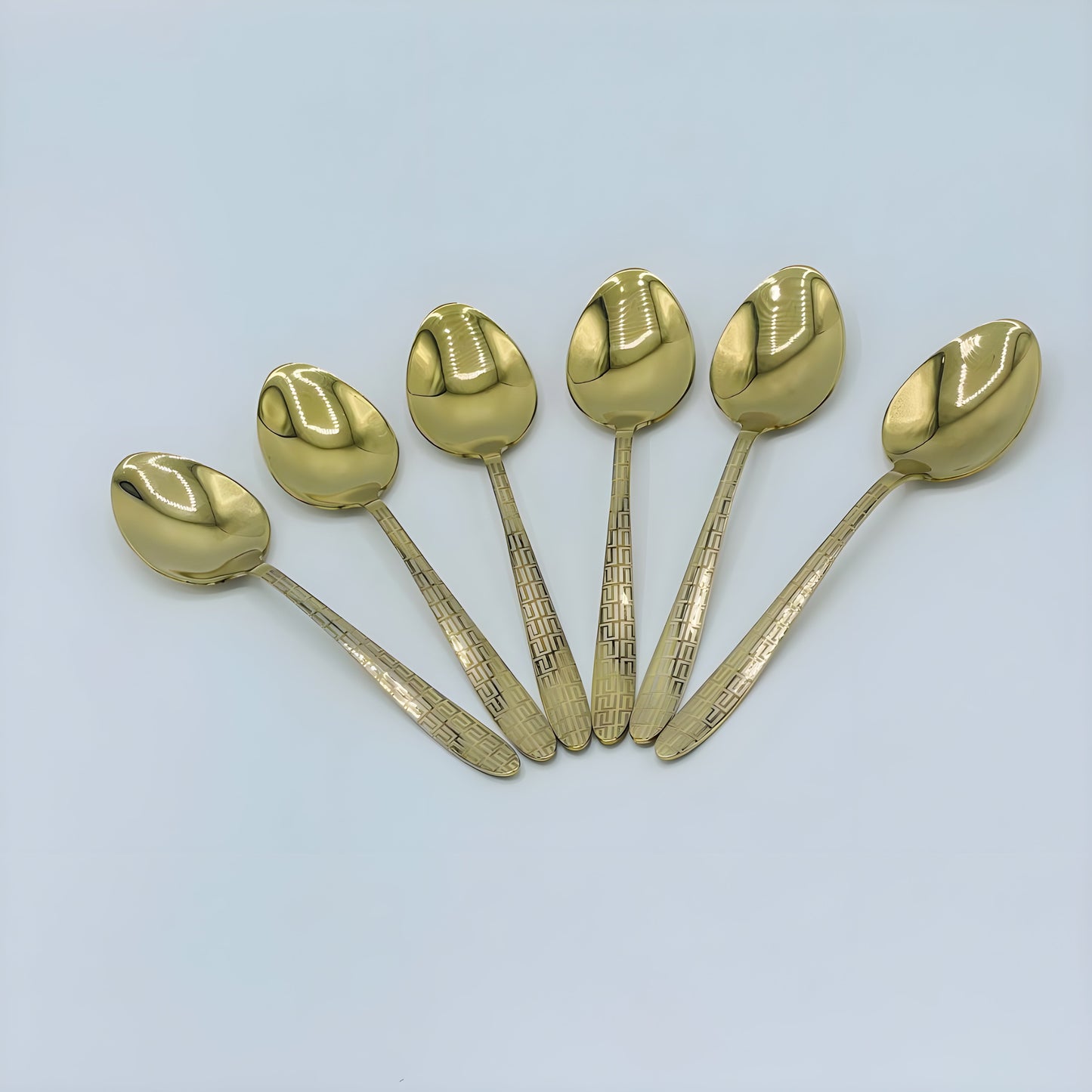 4 Persons set - Premium Stainless Steel Dining Cutlery Set Golden Lazer