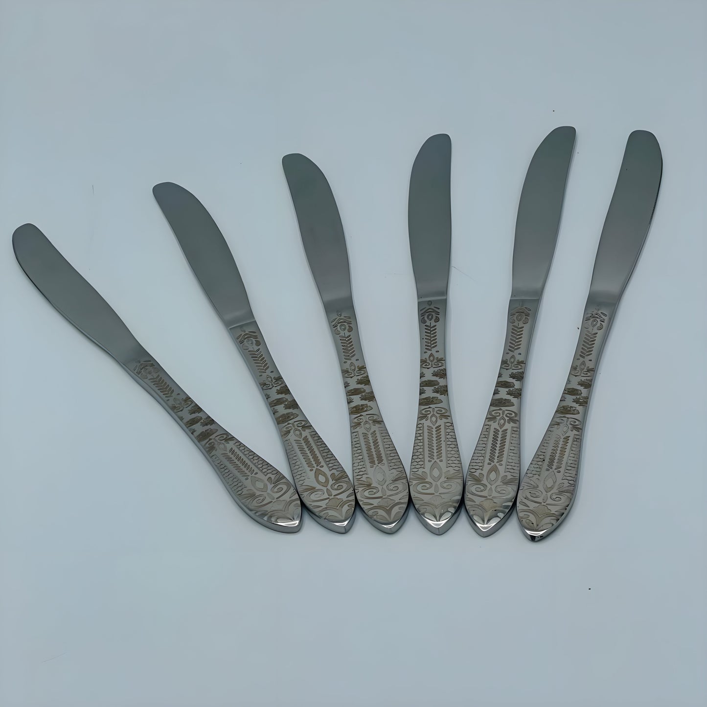 6 Persons set - Luxury Laser-Cut Floral Stainless Steel Flatware