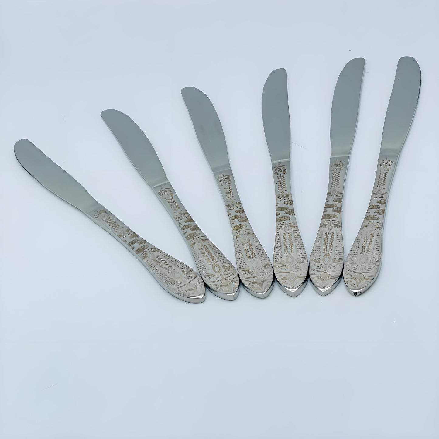 6 Persons set - Luxury Laser-Cut Floral Stainless Steel Flatware