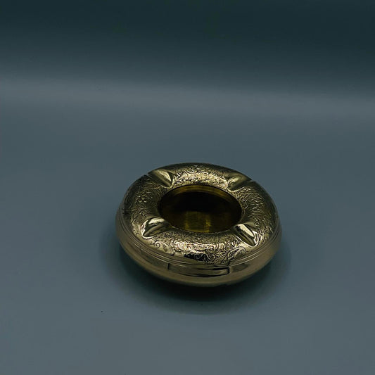 Elegant Brass Ashtray with Intricate Design