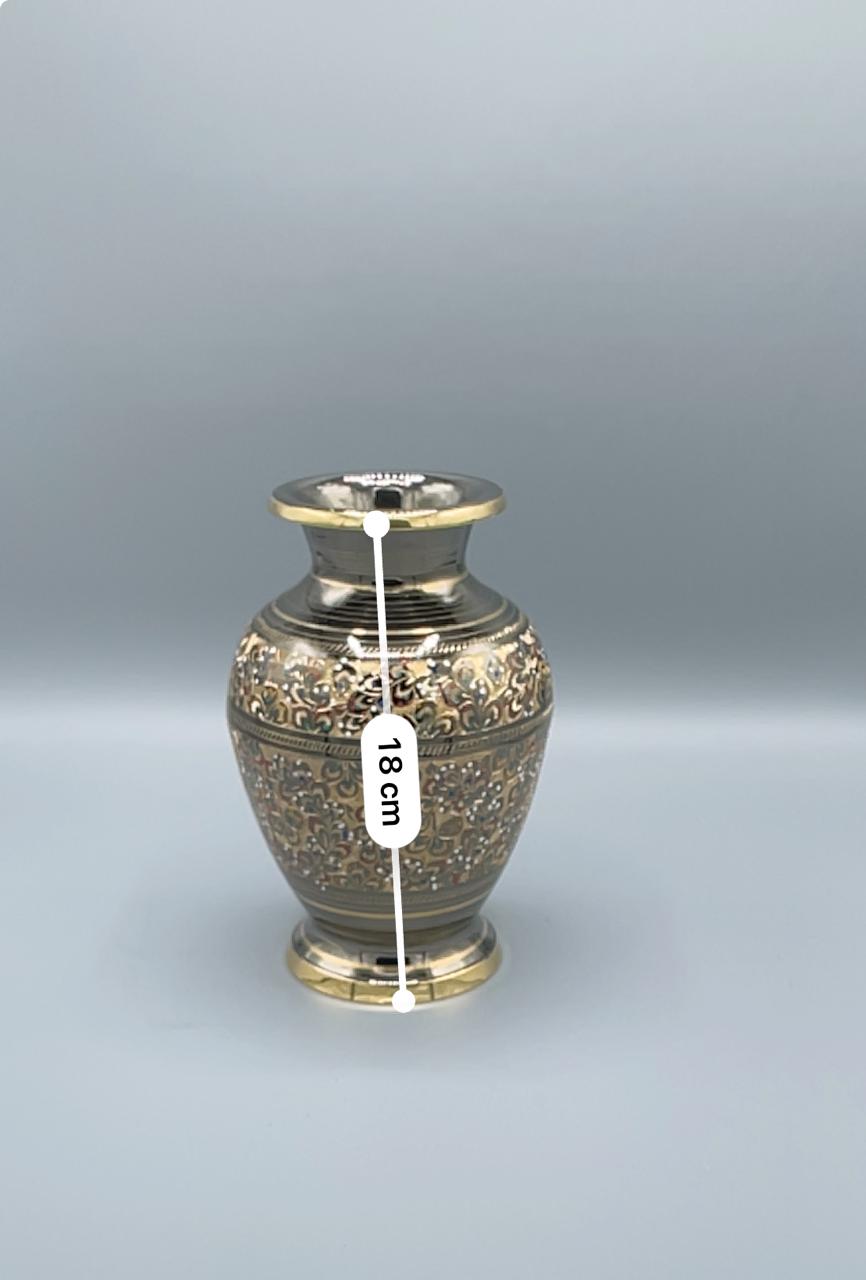 Vibrant Pair of Decorative Brass Vases