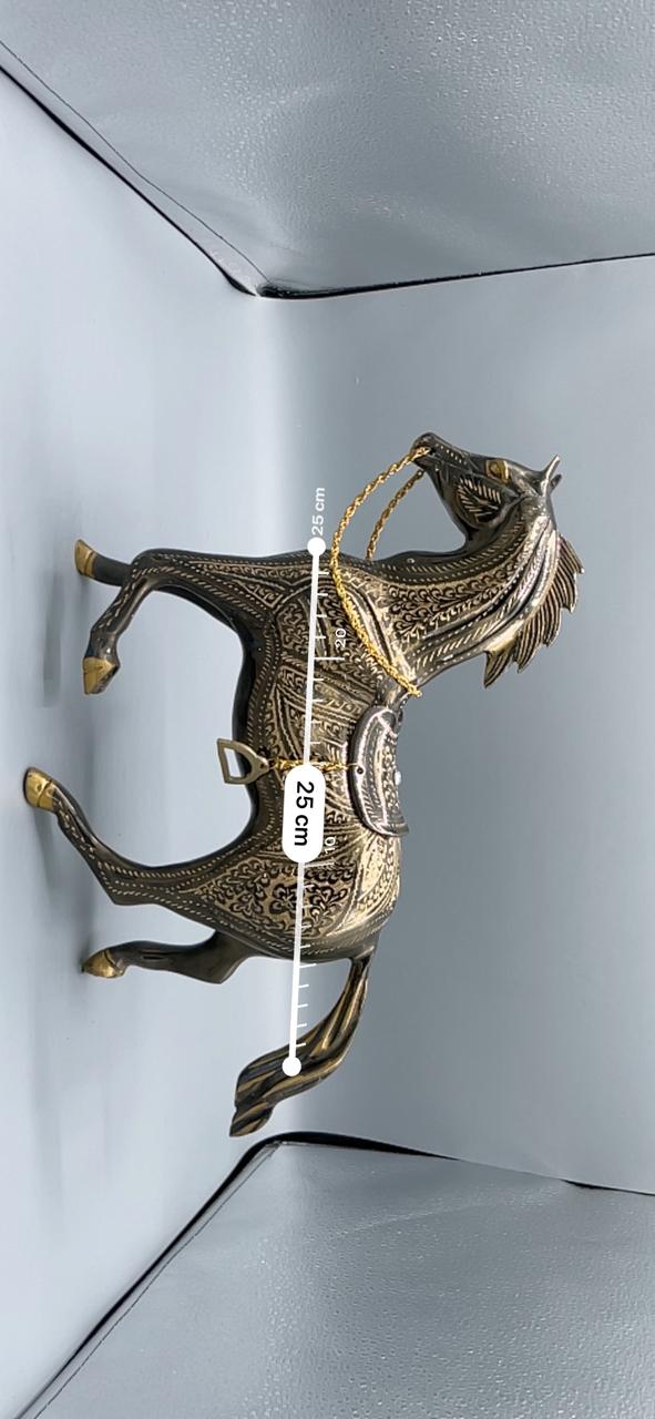 Exquisite Brass Horse Figurine