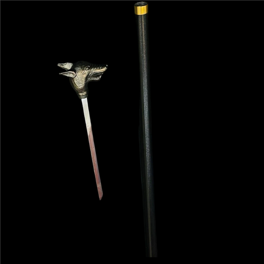 Wolf Head Walking Cane