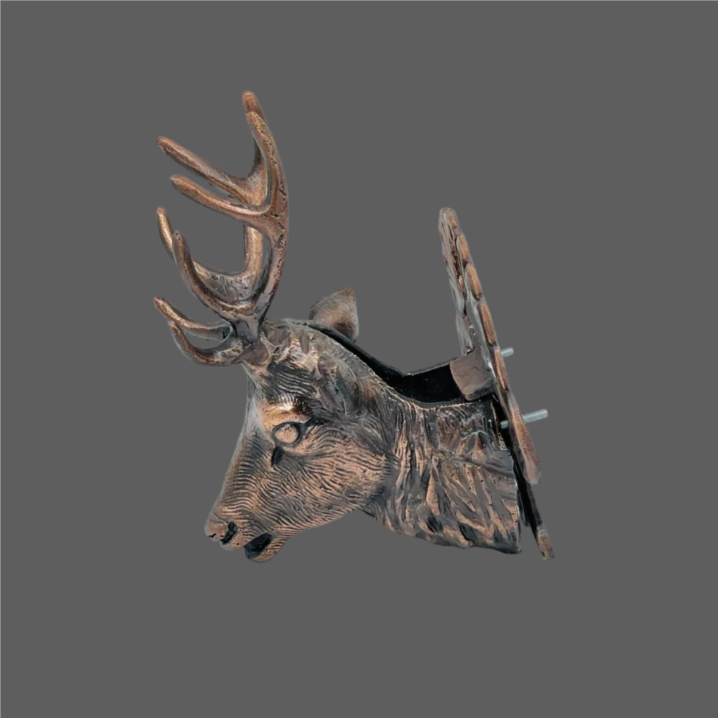 Antique Brass swamp Deer Head Wall Art