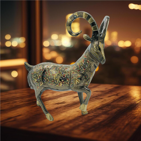 Artisan Brass Markhor Figurine