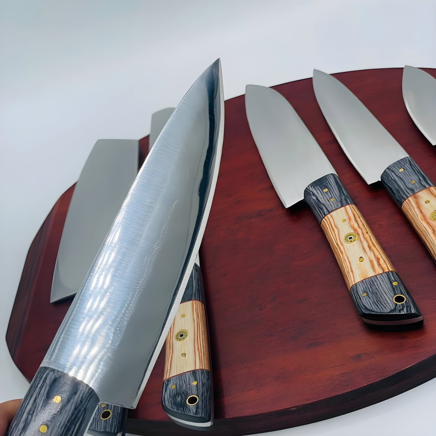 Custom Handmade High Carbon Steel Chef Knife Set