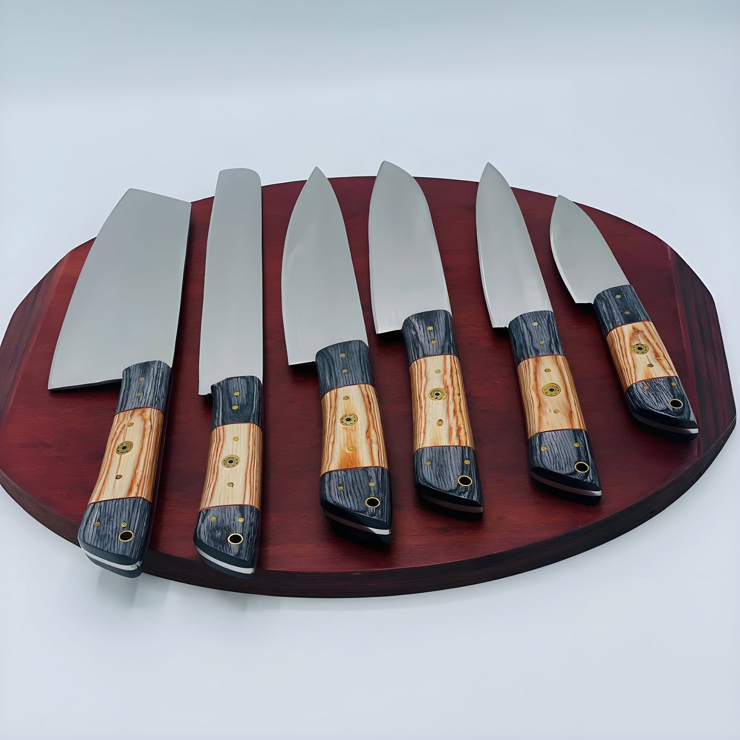 Custom Handmade High Carbon Steel Chef Knife Set